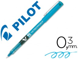 Bolígrafo roller Pilot V-5 punta aguja tinta azul claro 0,5 mm.